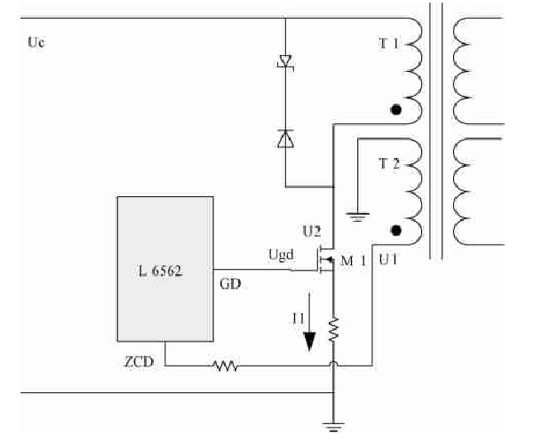 圖1 實(shí)現(xiàn)零電壓開通電路的原理圖