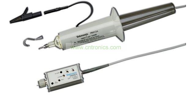 針對高壓測量推出的泰克P6015A是一種額定電壓高達(dá)20kV DC、峰值電壓可達(dá)40kV(100ms脈寬)的單端無源探頭