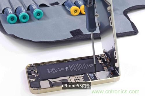 土豪金iPhone 5S拆解：內(nèi)部結(jié)構(gòu)升級(jí)，維修難度增加
