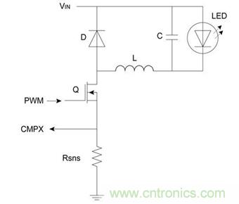 驅(qū)動單顆LED或LED燈串的降壓技術(shù)。
