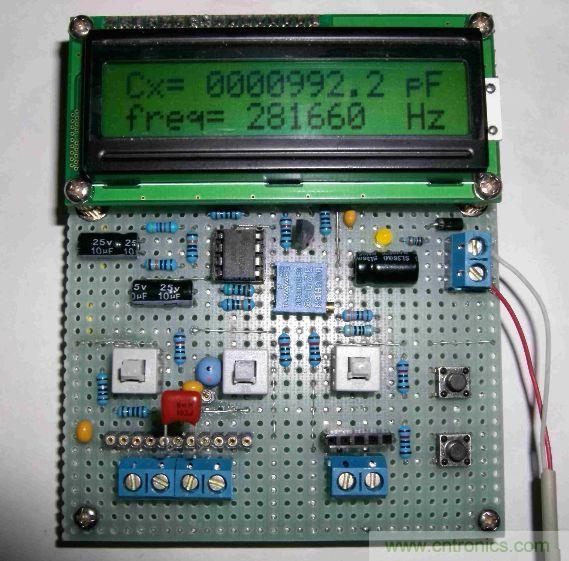 DIY集電容、電感和頻率為一體的測量儀器