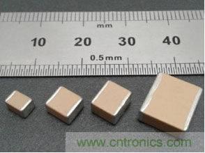 StackiCap的各規(guī)格產品尺寸：1812，2220，2225和3640