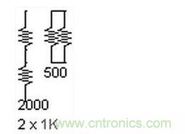 兩個電阻，兩種組合。這個很簡單。