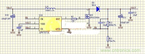 在MOS管G級(jí)和升壓芯片之間添加電阻有什么意圖？