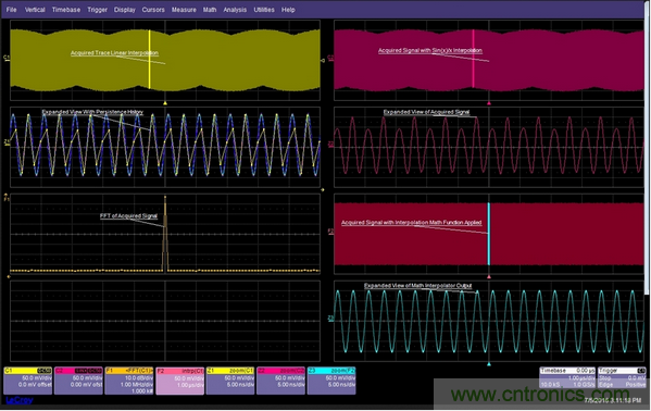 如果采樣率是信號頻率的倍數(shù)，那么每個周期的采樣點(diǎn)都在(或靠近)相同的相位點(diǎn)，因而顯示出來的圖形看起來像是調(diào)制過的一樣。