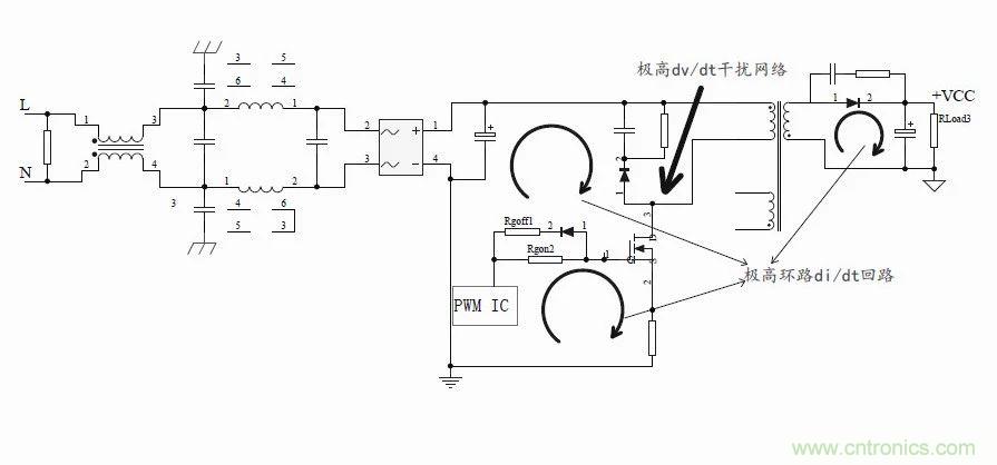 如何改善開(kāi)關(guān)電源電路的EMI特性？
