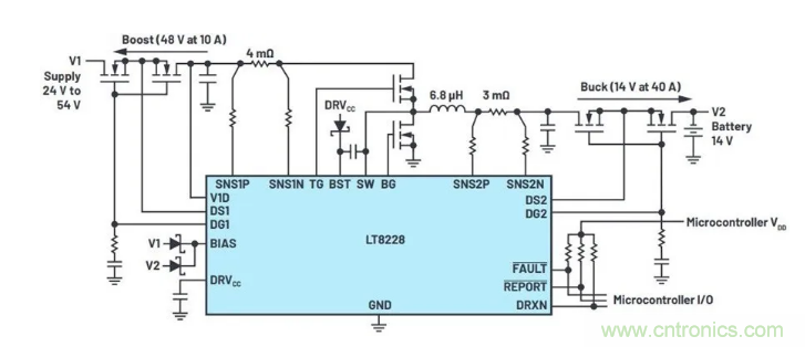 簡化雙電池電源系統(tǒng)，48 V/12 V汽車應(yīng)用指日可待