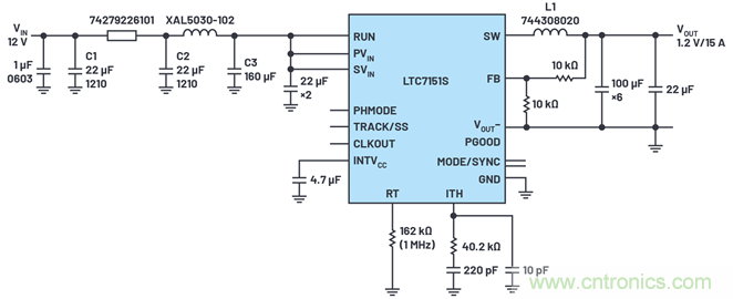 使用高效率、高頻率、低EMI DC/DC轉(zhuǎn)換器降低對(duì)陶瓷電容的電源要求
