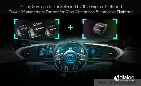 Dialog成為Telechips優(yōu)選電源管理合作伙伴，助力下一代汽車平臺(tái)