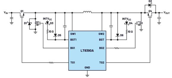 如何使用GaNFET設(shè)計(jì)四開關(guān)降壓－升壓DC－DC轉(zhuǎn)換器？