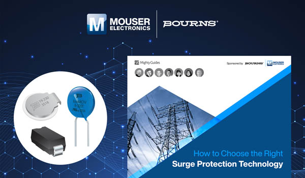 貿(mào)澤電子攜手Bourns推出全新電子書探討浪涌保護(hù)技術(shù)的設(shè)計(jì)挑戰(zhàn) 貿(mào)澤電子攜手Bourns推出全新電子書探討浪涌保護(hù)技術(shù)的設(shè)計(jì)挑戰(zhàn)