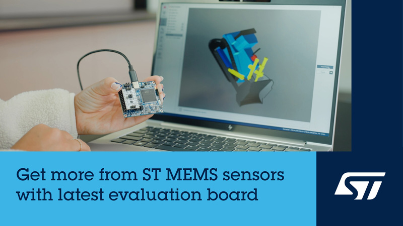 意法半導(dǎo)體升級(jí)傳感器評(píng)估板STEVAL-MKI109D，加快即插即用傳感模塊評(píng)估