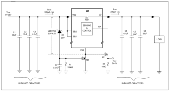 擴大40年期電源電壓范圍，從<300uA到3A無電阻電流檢測解決方案