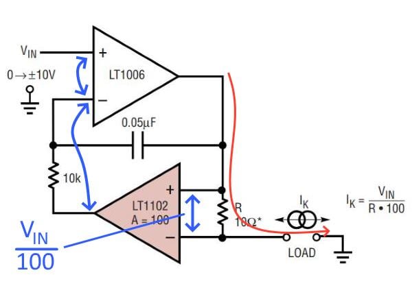 如何設(shè)計(jì)簡單的電壓控制雙向電流源
